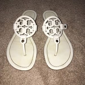 White Tory Burch sandals size 8